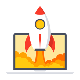 rocket and computer image