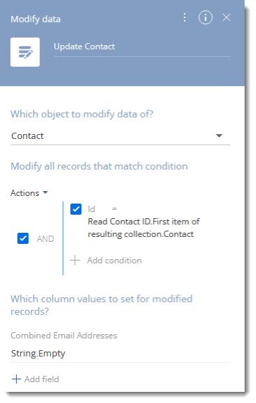 Process email addresses
