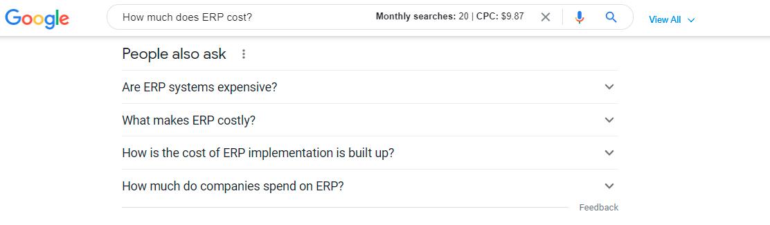 people also ask example