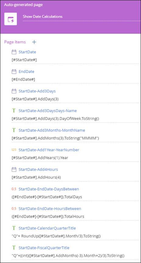 Creatio all formulas