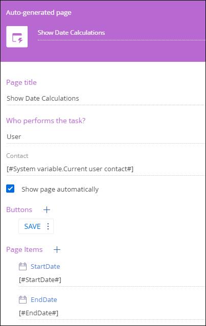 Creatio auto generated page