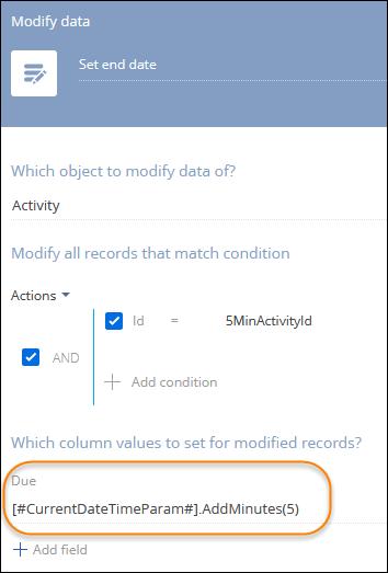 Creatio date time result 2 with 5 minutes