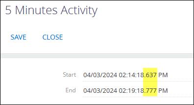 creatio 5 minute activity result example