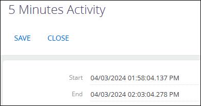 5 minute activity in Creatio