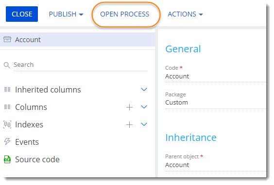open process to launch designer
