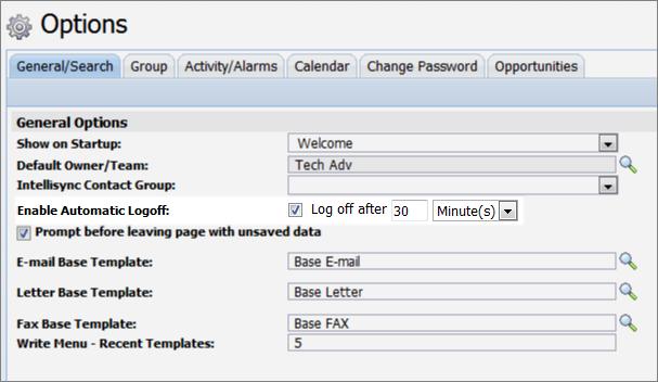 Enable Automatic Logoff in SalesLogix