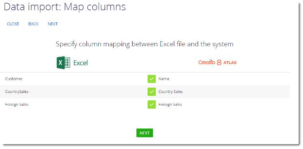 data import- map columns