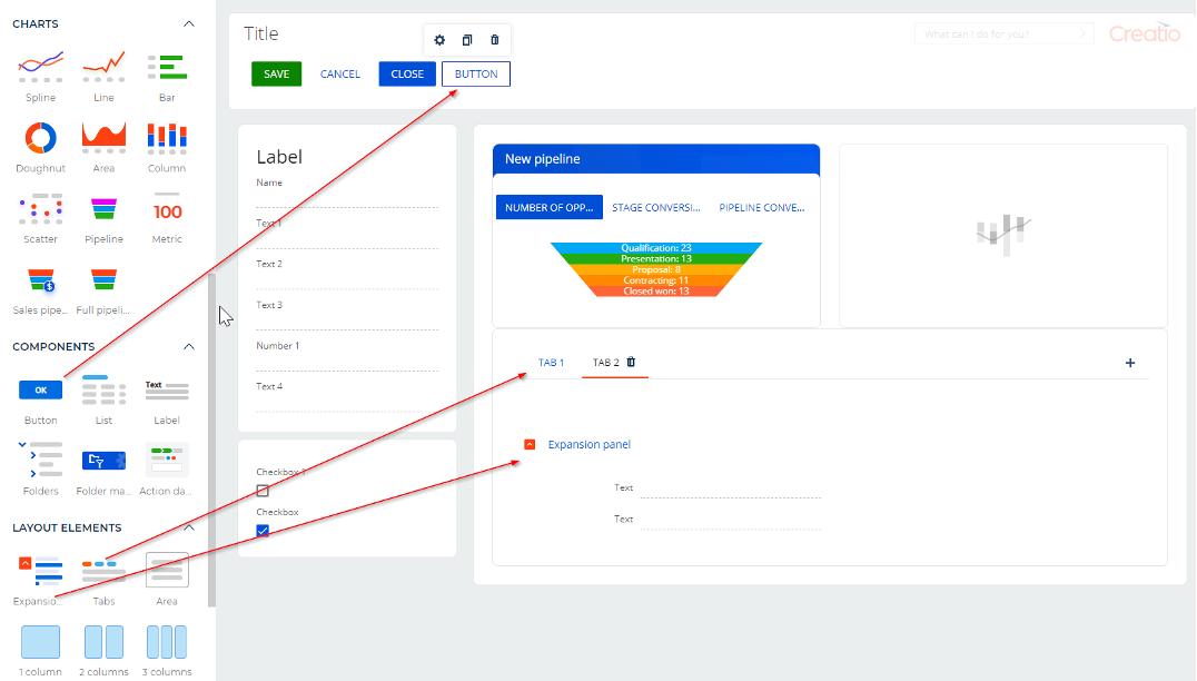 Drag icons where you wish to place them