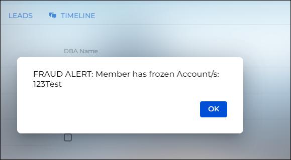 fraud alert in creatio