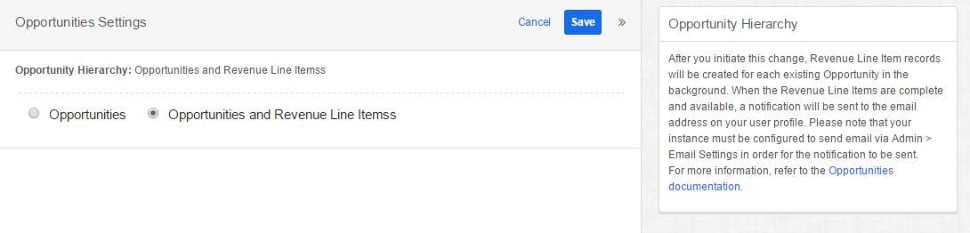 SugarCRM Admin disable Revenue Line Items