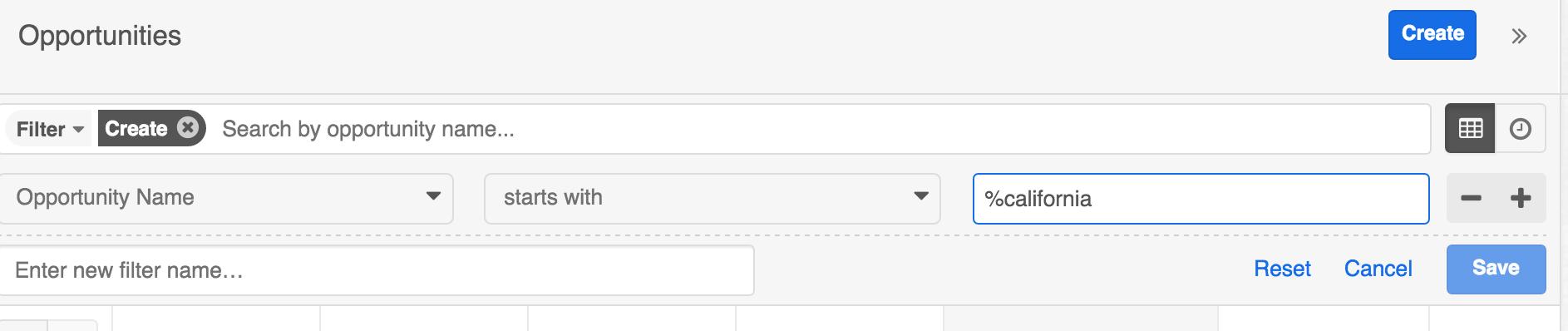 SugarCRM Wildcard Search