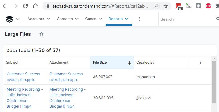 sugarcloud large files