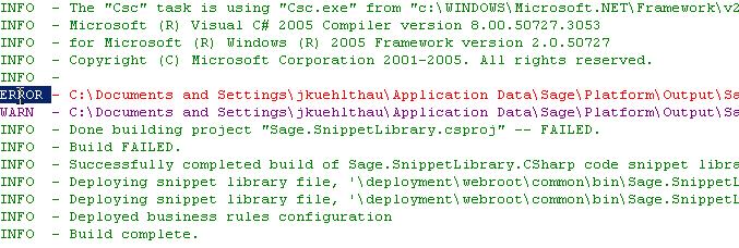 Double Click to find error in SalesLogix Application Architect