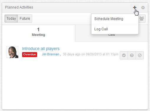 Planned activities dashlet in SugarCRM