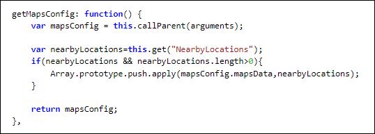 Creatio get maps config method