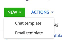 Creatio chat or email template