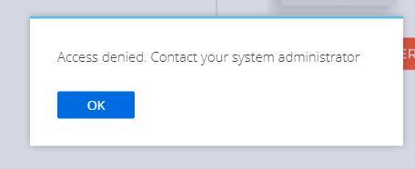 Creatio access denied