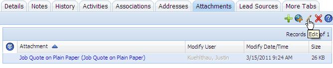 Edit attachment in SalesLogix Web