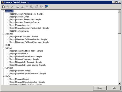 SalesLogix Crystal Reporting