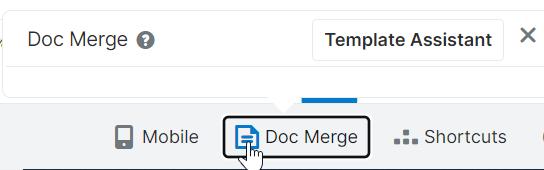 click doc merge section