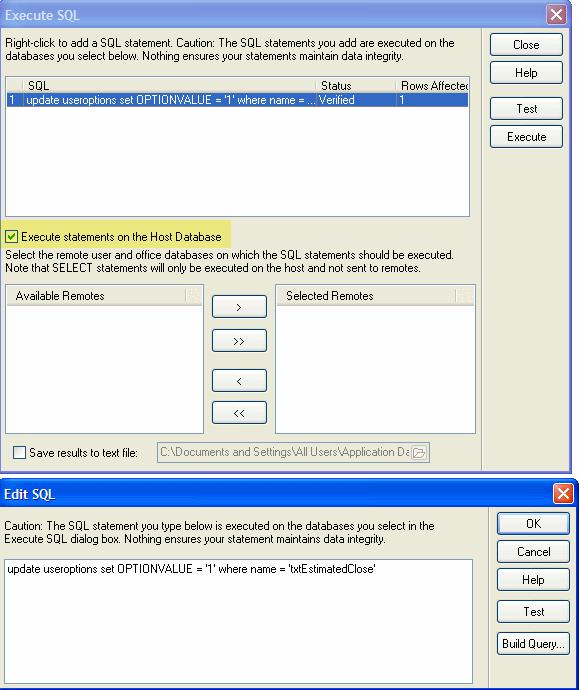 Execute SQL for txtEstimatedClose in SalesLogix