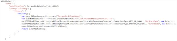 Creatio filter configurations