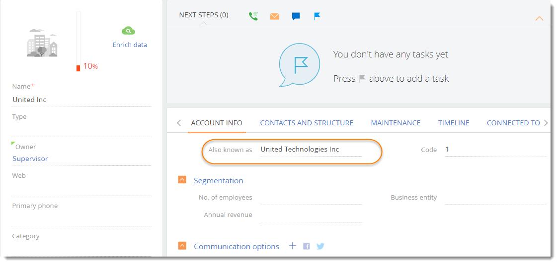 Completed Also Known As Field in Creatio